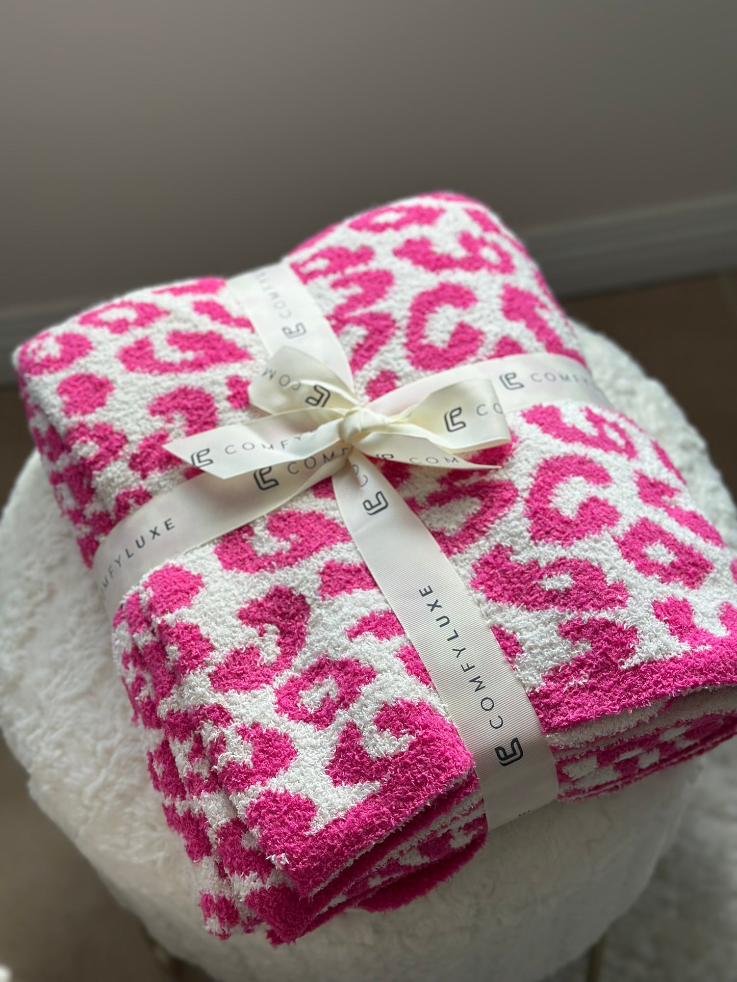 Hot Pink Leopard Blanket