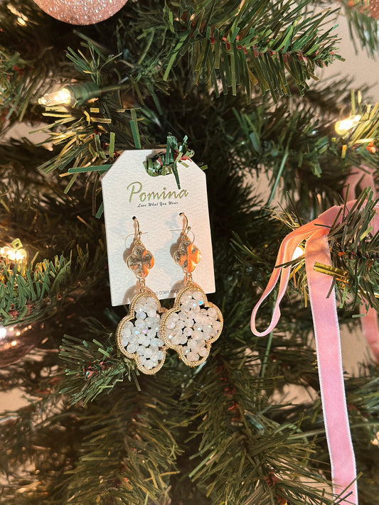 The Holiday Cheer Clover Earrings