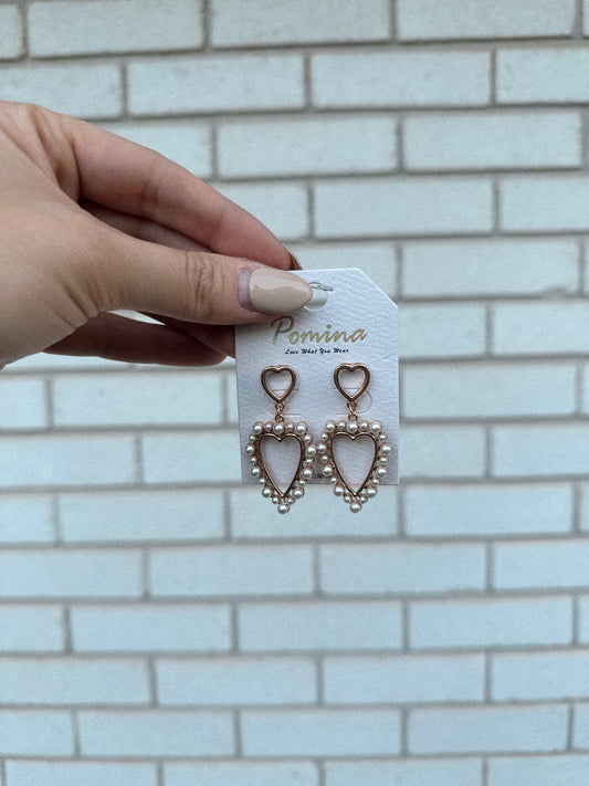 The Double Heart Earrings